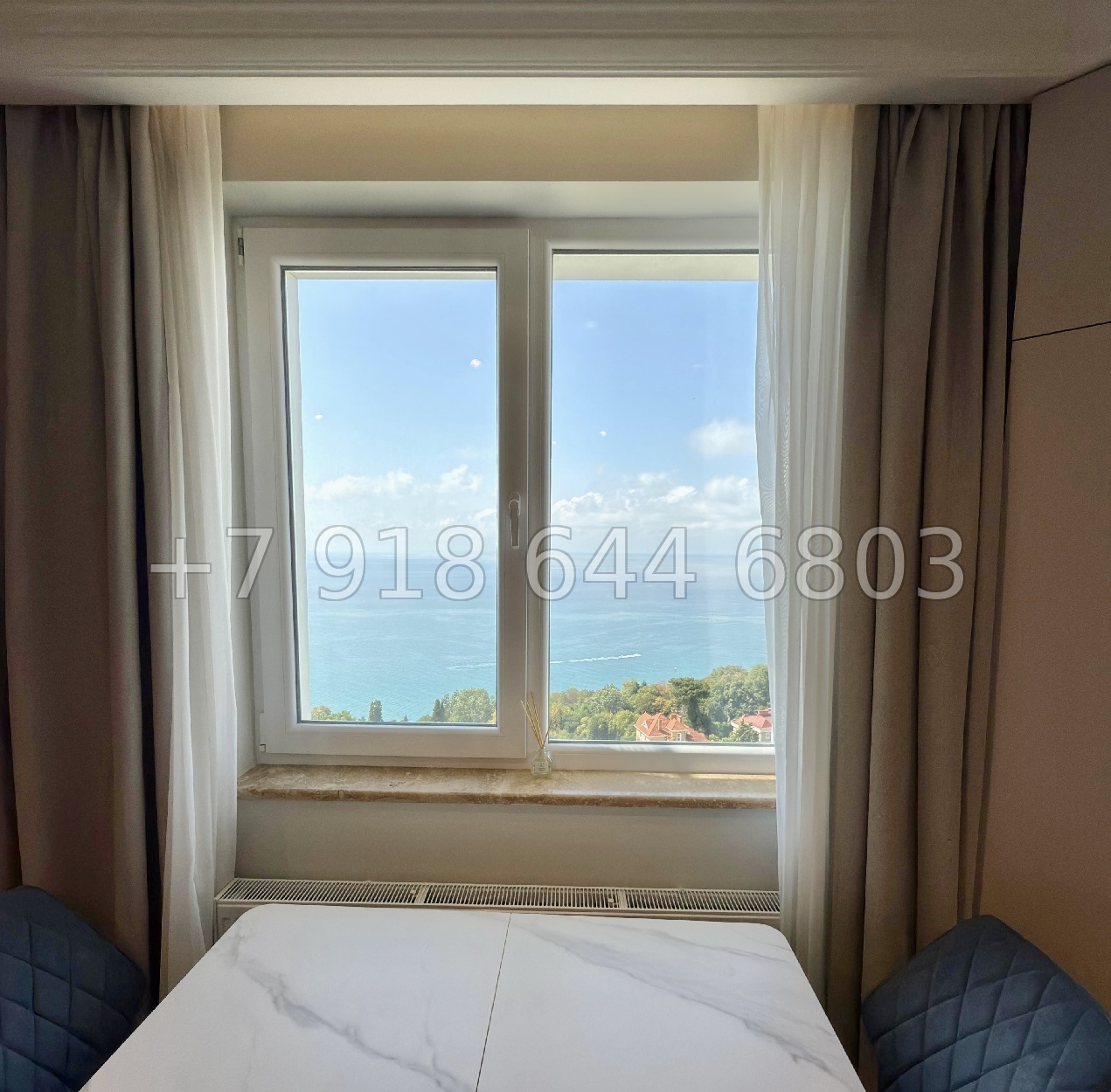 № 576 р. Двухкомнатная квартира с прямым видом на море в городе Сочи  - миниатюра 2