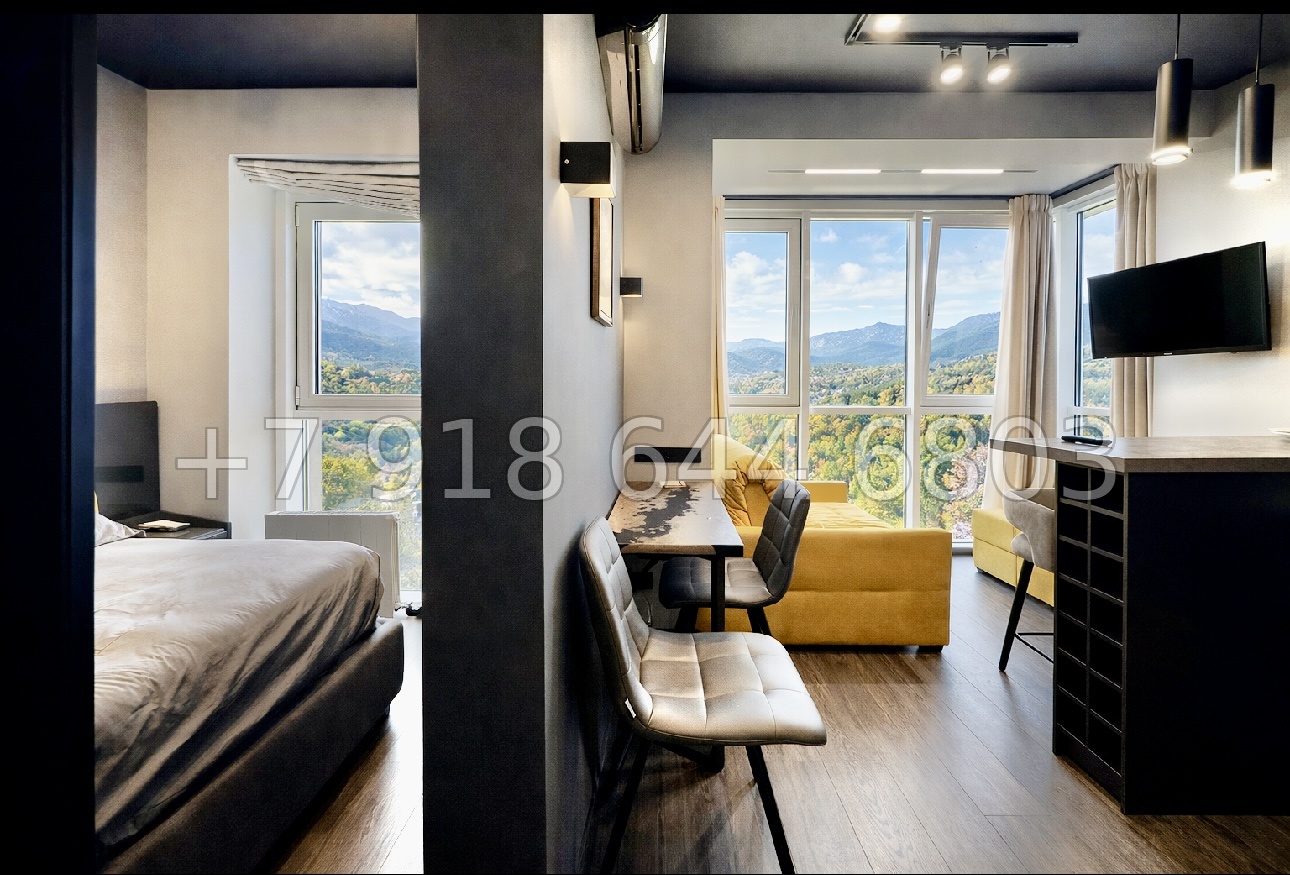 № 153 р. Однокомнатная квартира в ЖК Сочи Парк. Редкая планировка  - миниатюра 3