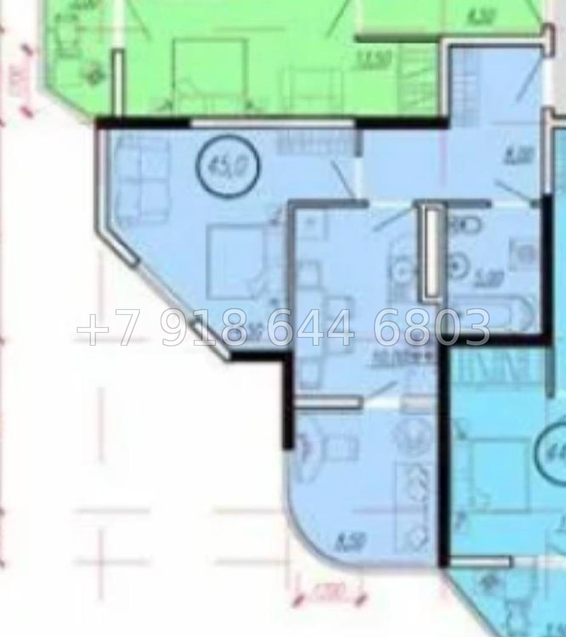 № 209 р. Квартира с видом на море в Сочи  - миниатюра 19