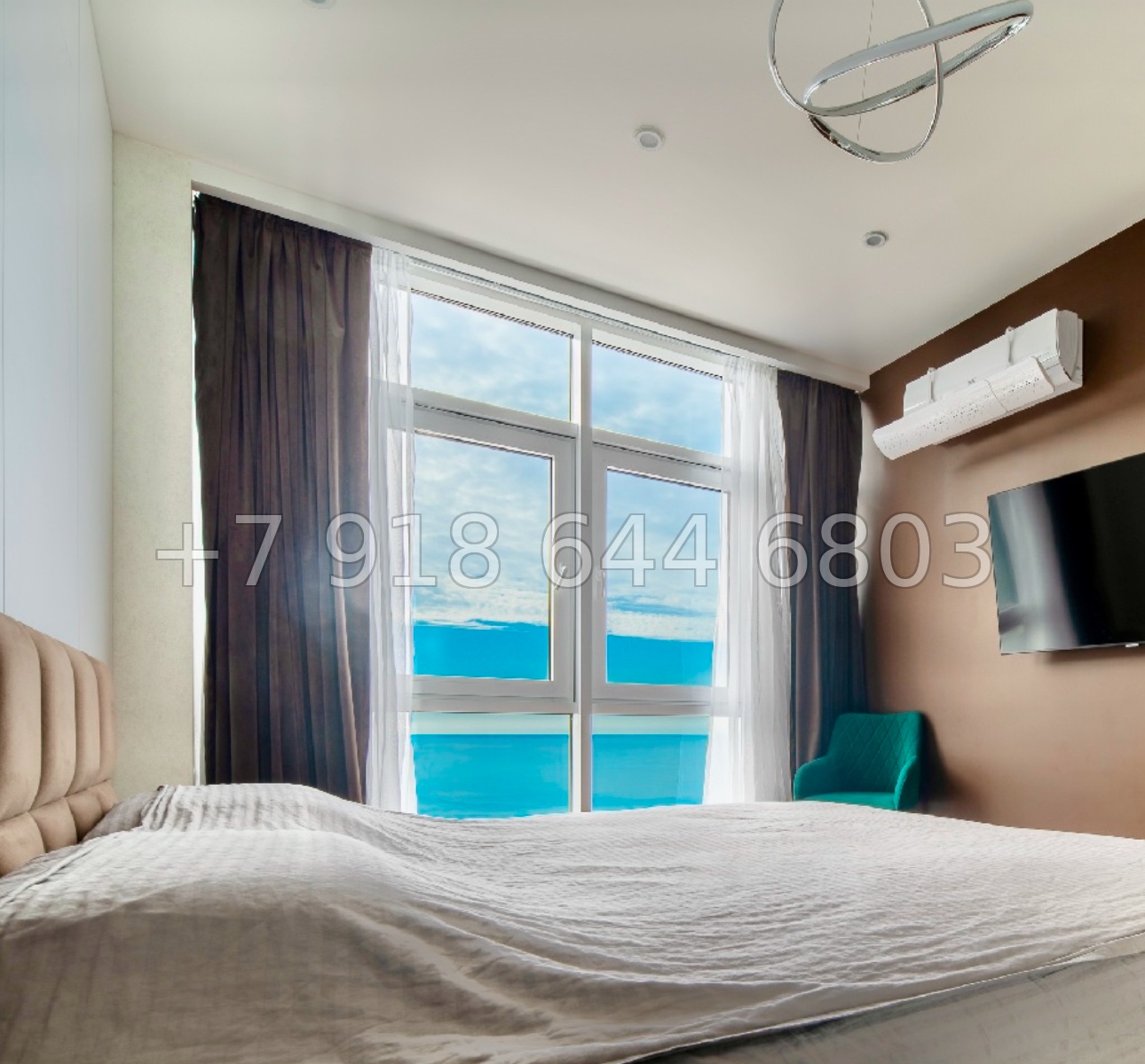 № 477 р. Квартира с видом на море в Сочи и с бассейном  - миниатюра 20