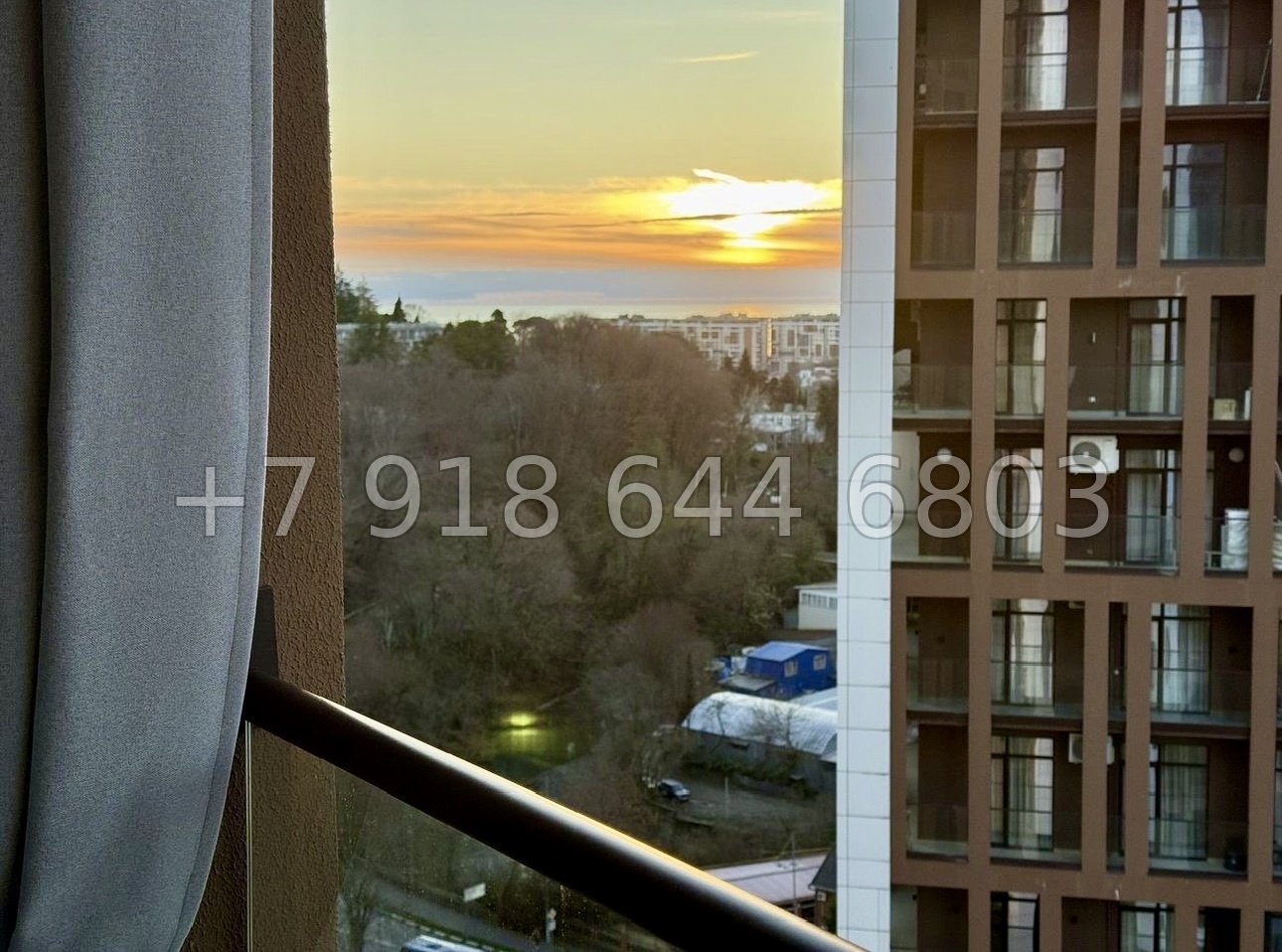 80р. Квартира с видом на закат. ЖК Аллея Парк Сочи Дагомыс  - миниатюра 12