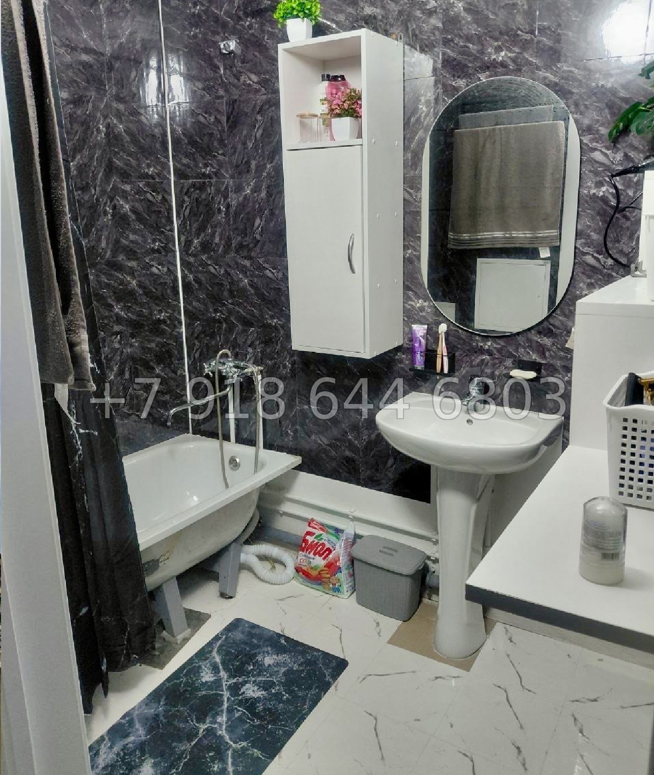 № 52р. Квартира двухкомнатная в новом доме с ремонтом и мебелью  - миниатюра 7