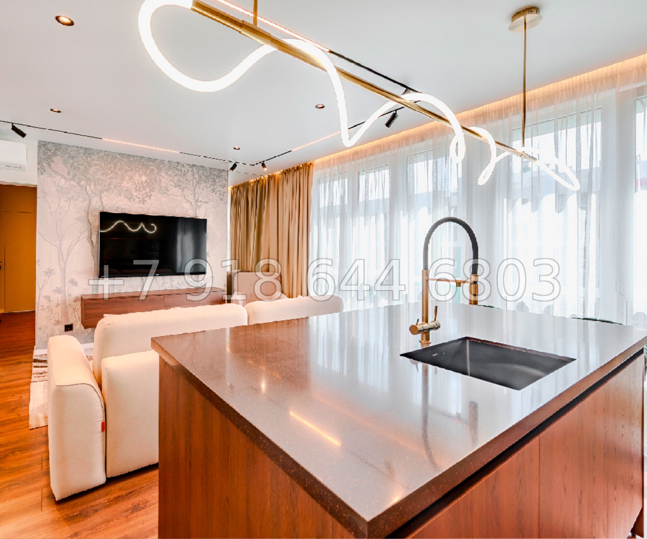 № 16р. Квартира в ЖК 123 города Сочи. Дорогой ремонт  - миниатюра 15