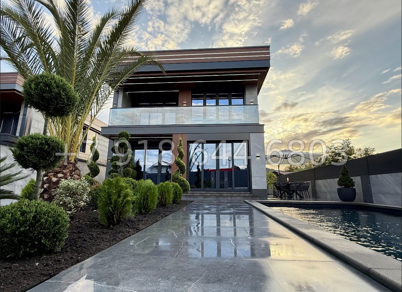 № 63 Б. Красивый дом с бассейном в Адлере  - миниатюра 9