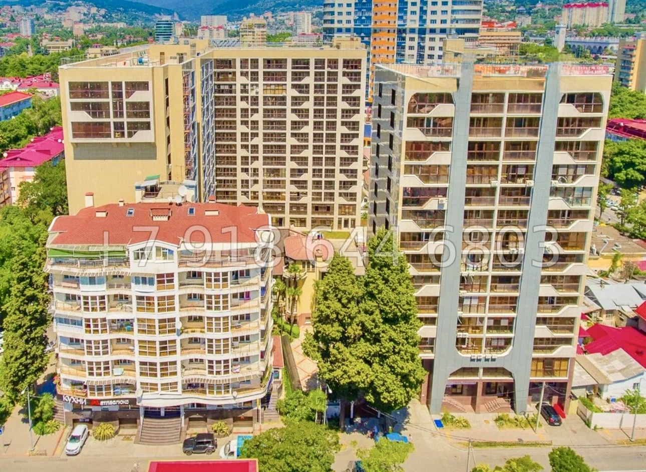 № 15е. Трёхкомнатная квартира в центре города Сочи на улице Роз. ЖК Роз Дель Мар - миниатюра 37