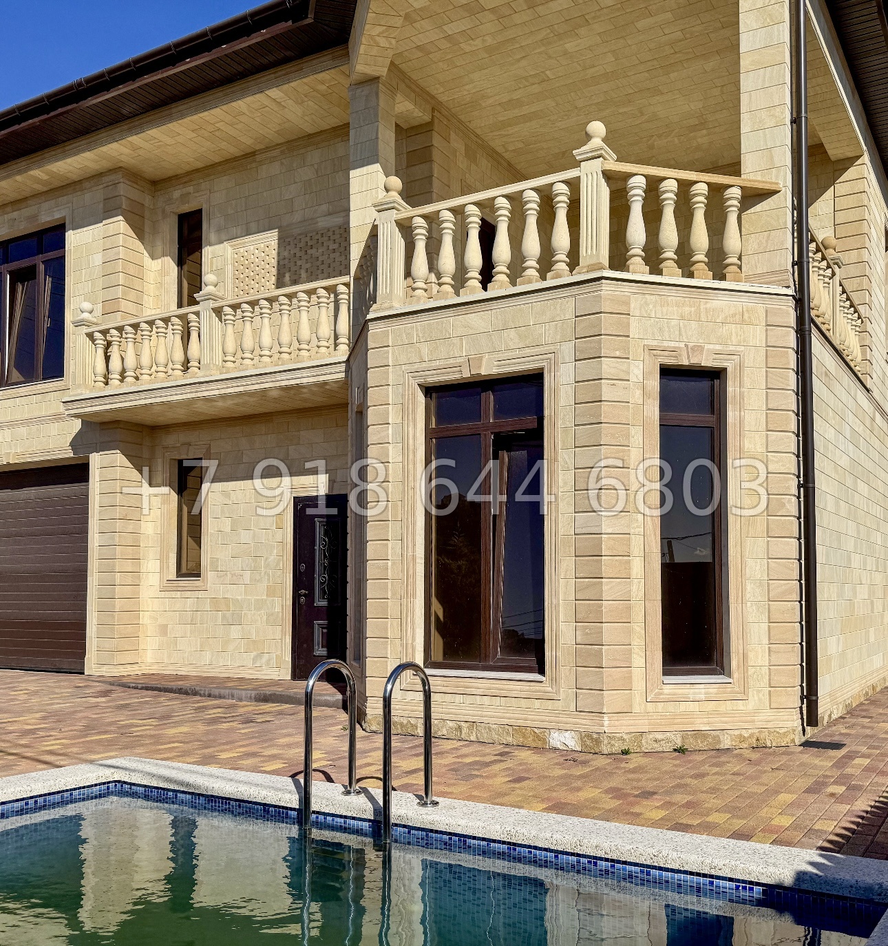 № 68 Б. Дома с бассейном из дагестанского камня в Адлере  - миниатюра 3