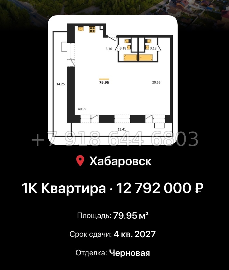 № 3. ЖК Надежда. Острова. Хабаровск  - миниатюра 43