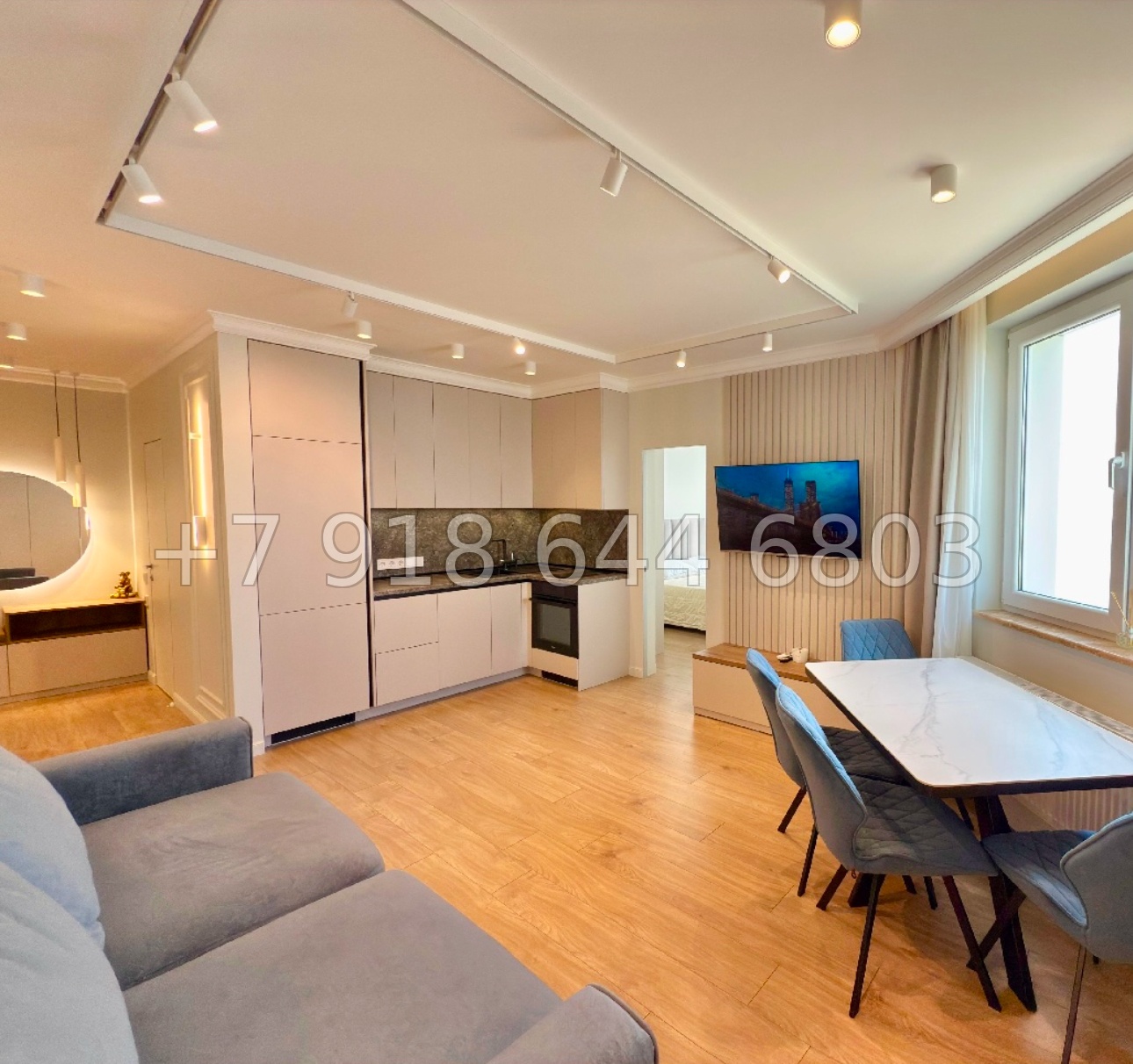 № 576 р. Двухкомнатная квартира с прямым видом на море в городе Сочи  - миниатюра 14