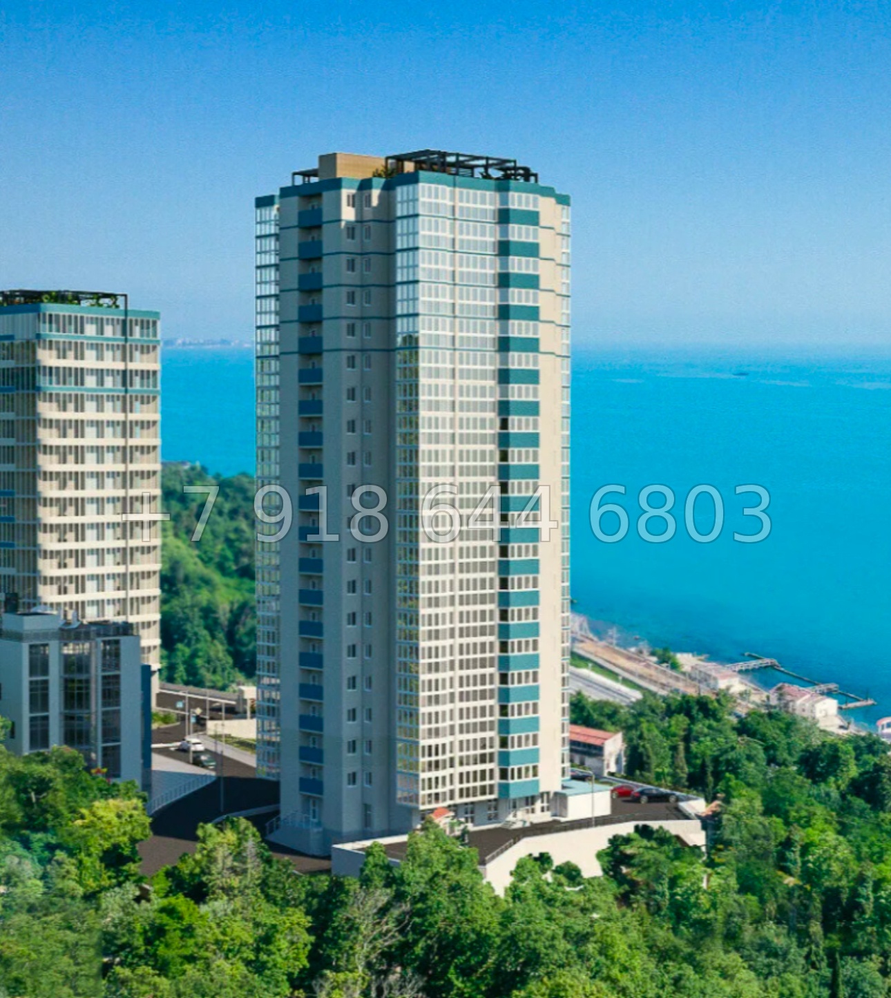 № 427 р. ЖК Южное море Сочи. Квартира с видом на море  - миниатюра 6