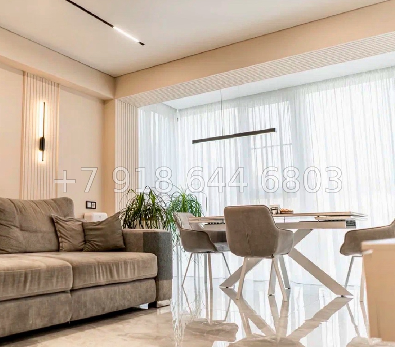 № 129р. Трёхкомнатная Квартира с хорошим ремонтом в Сочи ЖК Министерские озера  - миниатюра 9