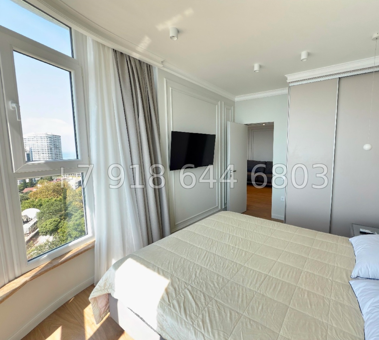 № 576 р. Двухкомнатная квартира с прямым видом на море в городе Сочи  - миниатюра 10