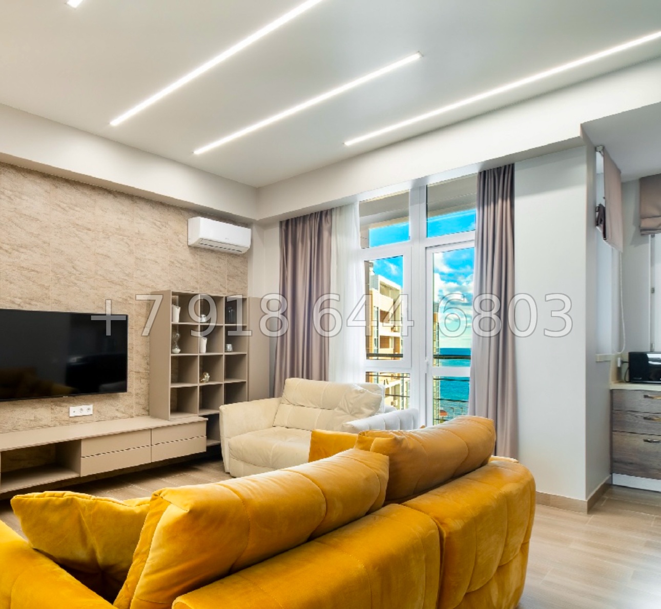 № 70р. Большая квартира на море в доме Бизнес класса ЖК Посейдон Сочи  - миниатюра 1