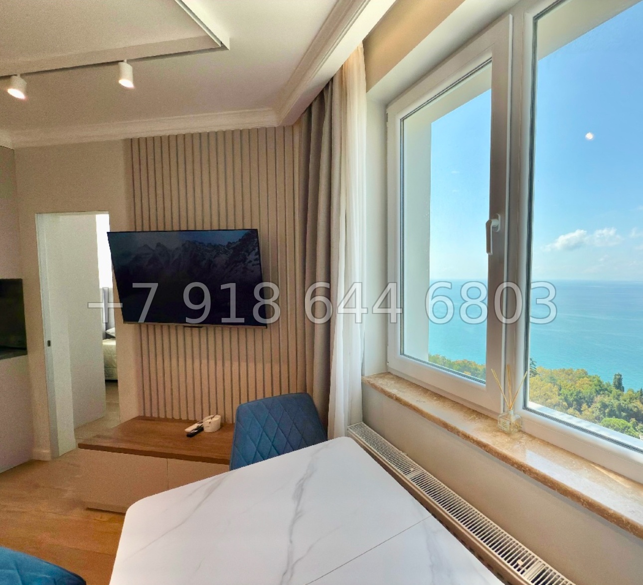 № 576 р. Двухкомнатная квартира с прямым видом на море в городе Сочи  - миниатюра 7