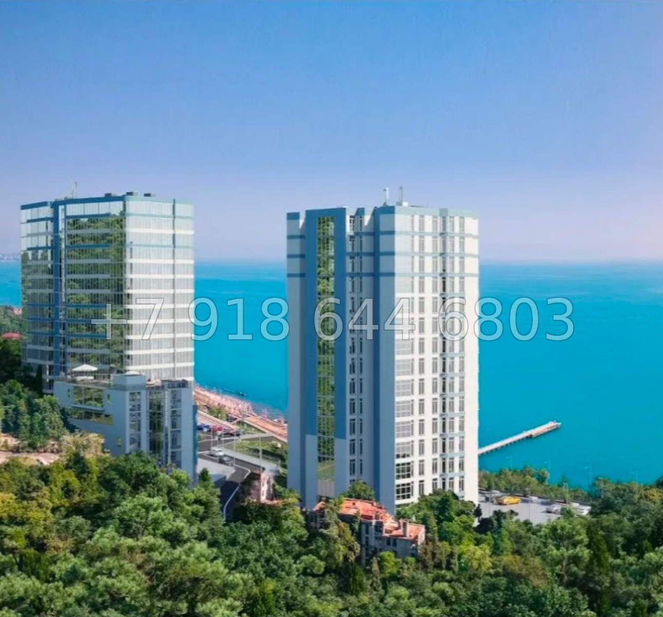 № 427 р. ЖК Южное море Сочи. Квартира с видом на море  - миниатюра 8