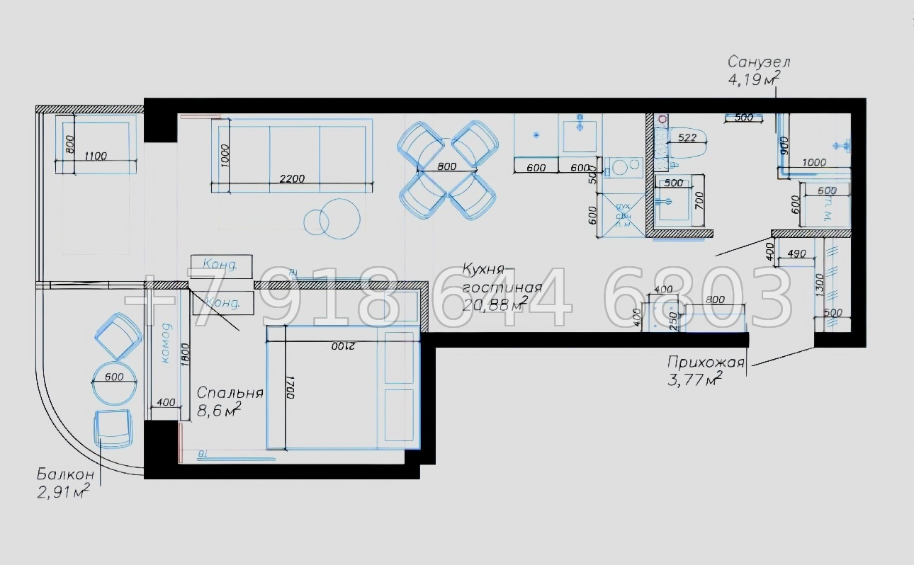 № 123 р. Квартира в Сириусе. Ремонт крутой - миниатюра 19