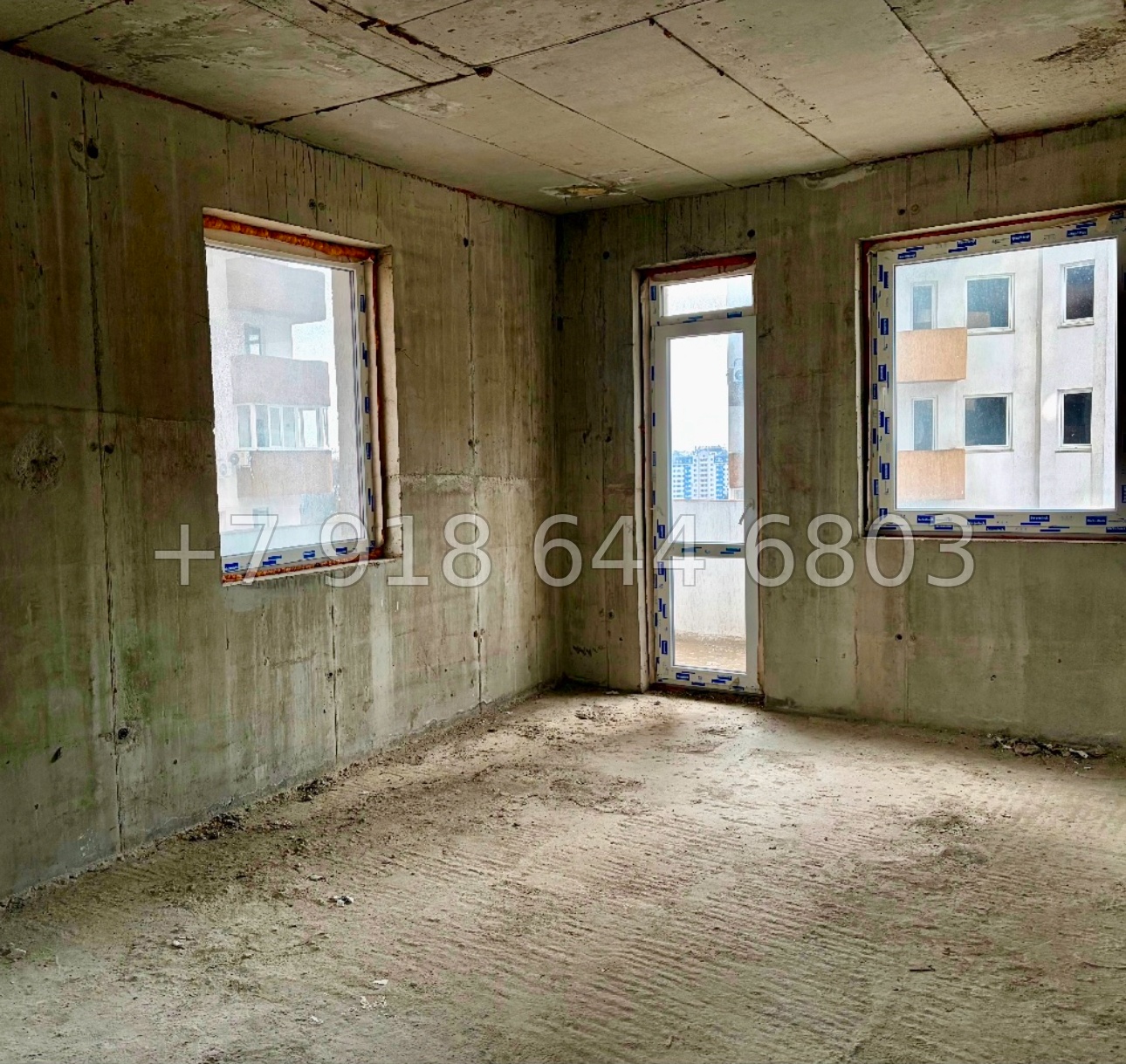 № 391 р. Квартира трехкомнатная в Сочи. Черновая без ремонта  - миниатюра 4