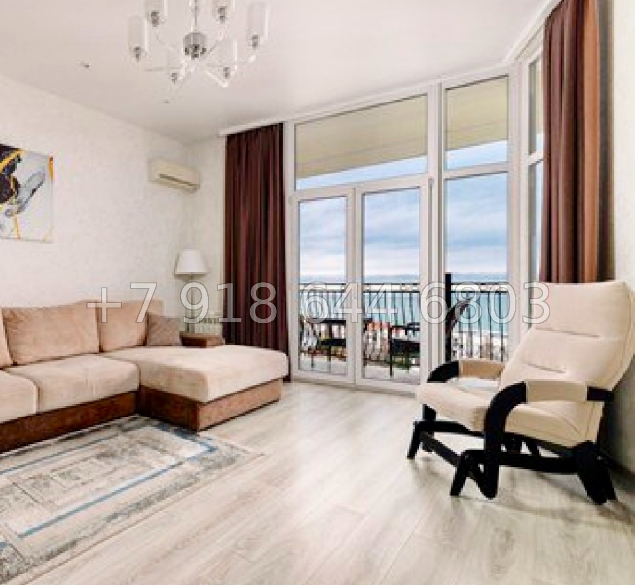 № 297 р. Трёхкомнатная Квартира с видом на море и с бассейном в Сочи Хосте - миниатюра 5