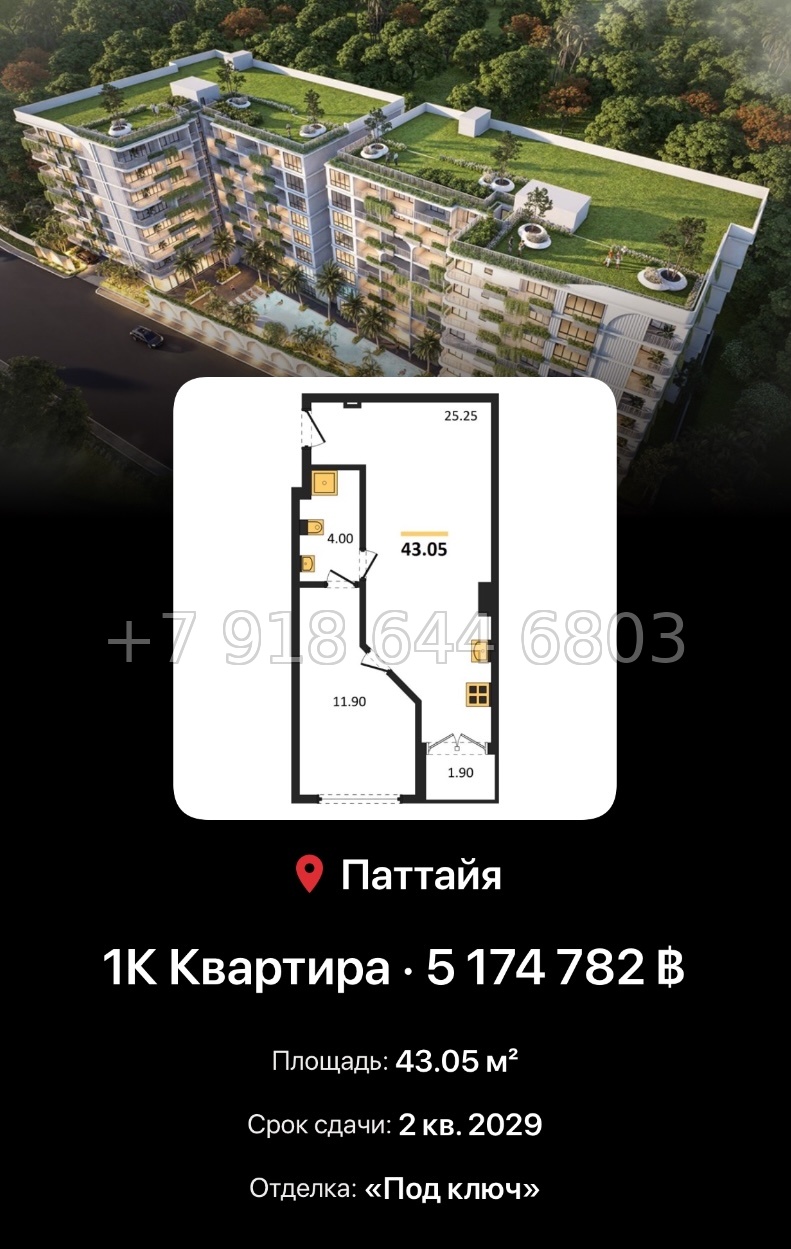 № 2. Avenue Boutique Condominium Паттайя  - миниатюра 45