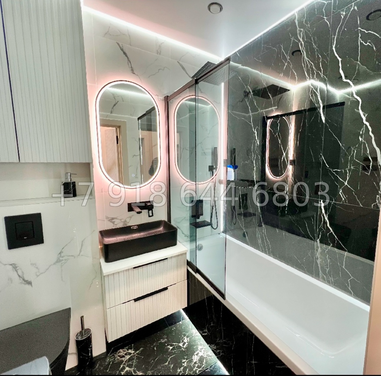 № 375 р. Трёхкомнатная квартира с прямым видом на Чёрное море в городе Сочи  - миниатюра 20