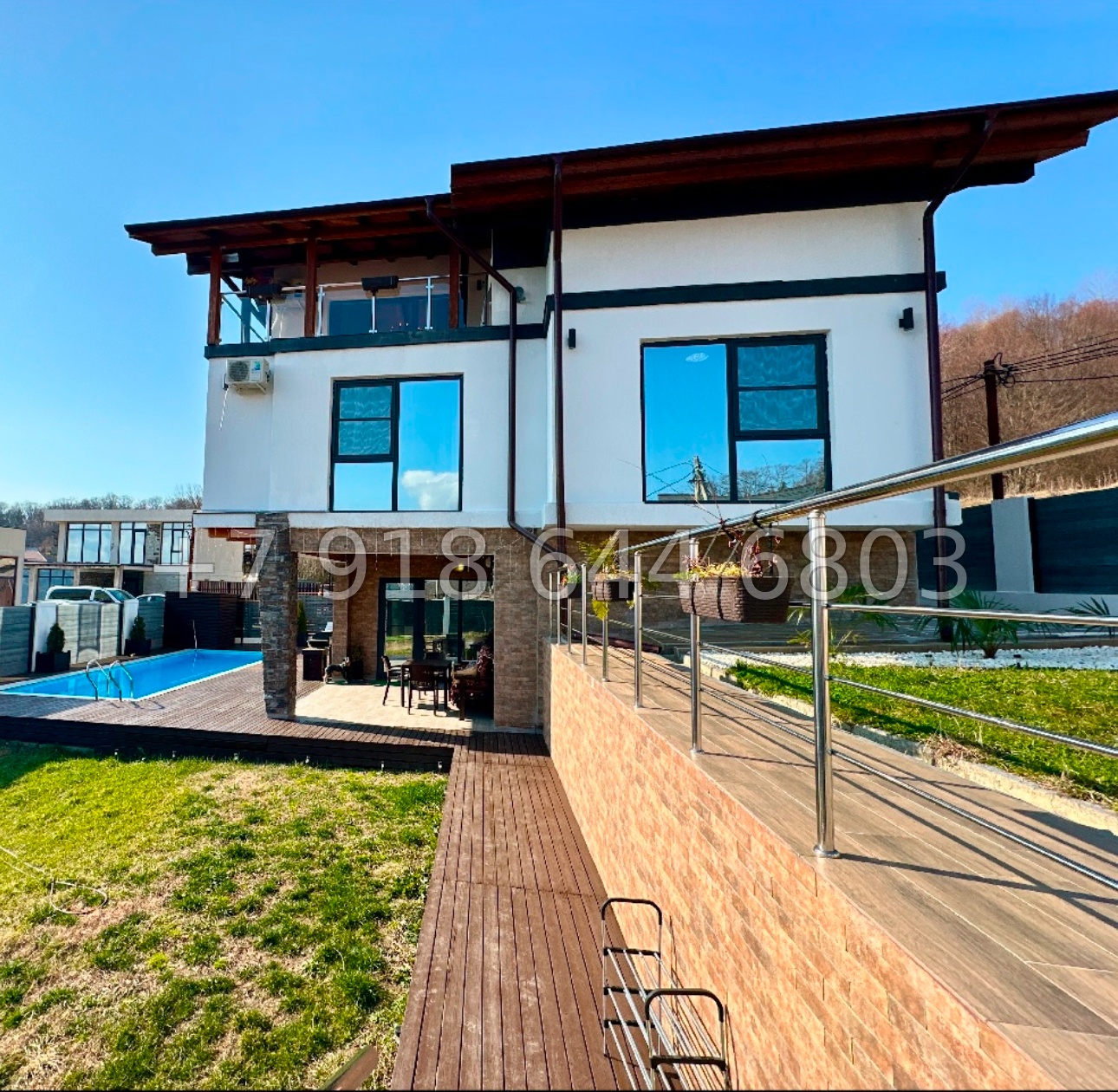 № 221 Б. Дом с бассейном в Сочи Каштаны  - миниатюра 1