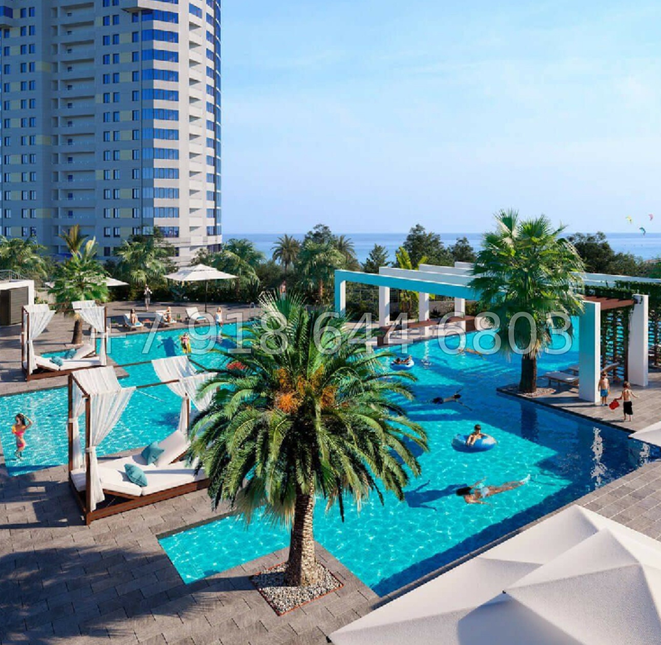 № 271 р. Квартира с видом на море в Адлере ЖК Морская Симфония 2 - миниатюра 15