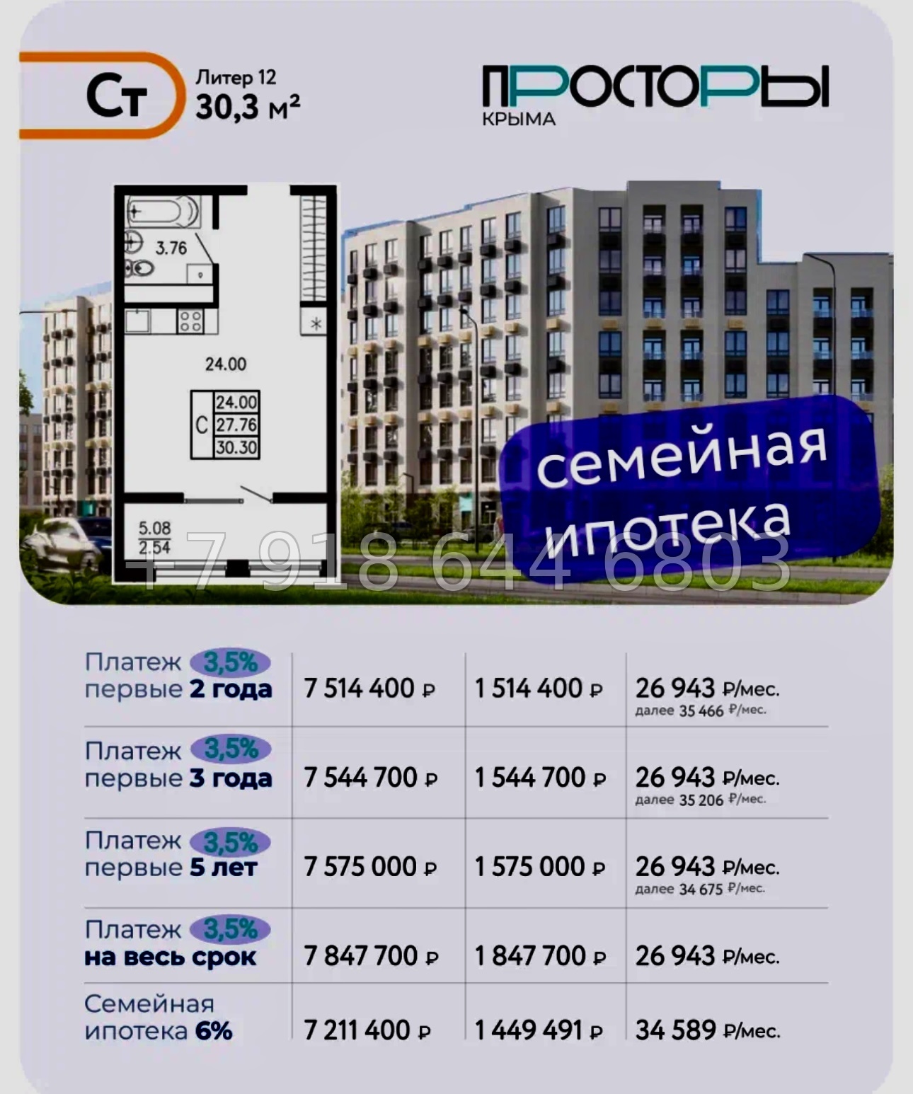 № 1 ю. ЖК Просторы Крыма. Рассрочка, ипотека, скидки  - миниатюра 53