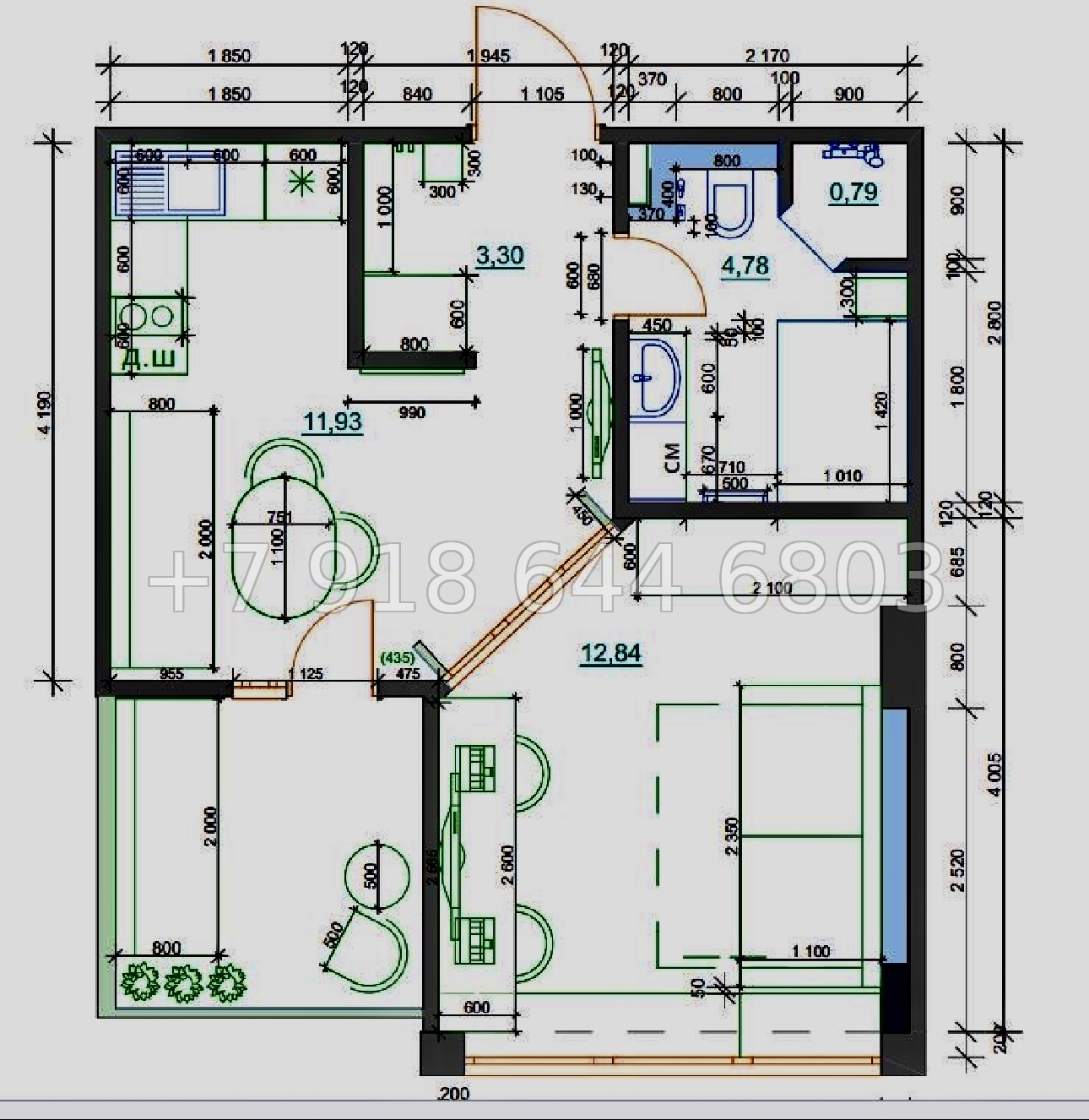 № 230 р. Квартира у моря с сауной в Сочи ЖК Посейдон  - миниатюра 13