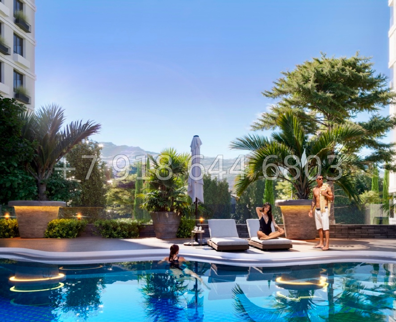 № 6ю. Квартиры у моря в Алуште. Дома Бизнес класса. ЖК Парковая Резиденция  - миниатюра 33