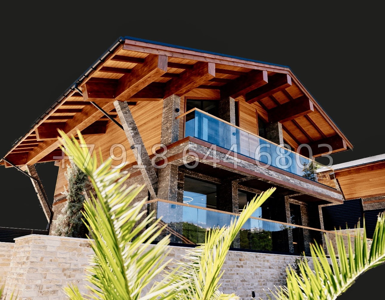 № 25В. Роскошный дом из бруса в городе Сочи с бассейном  - миниатюра 7