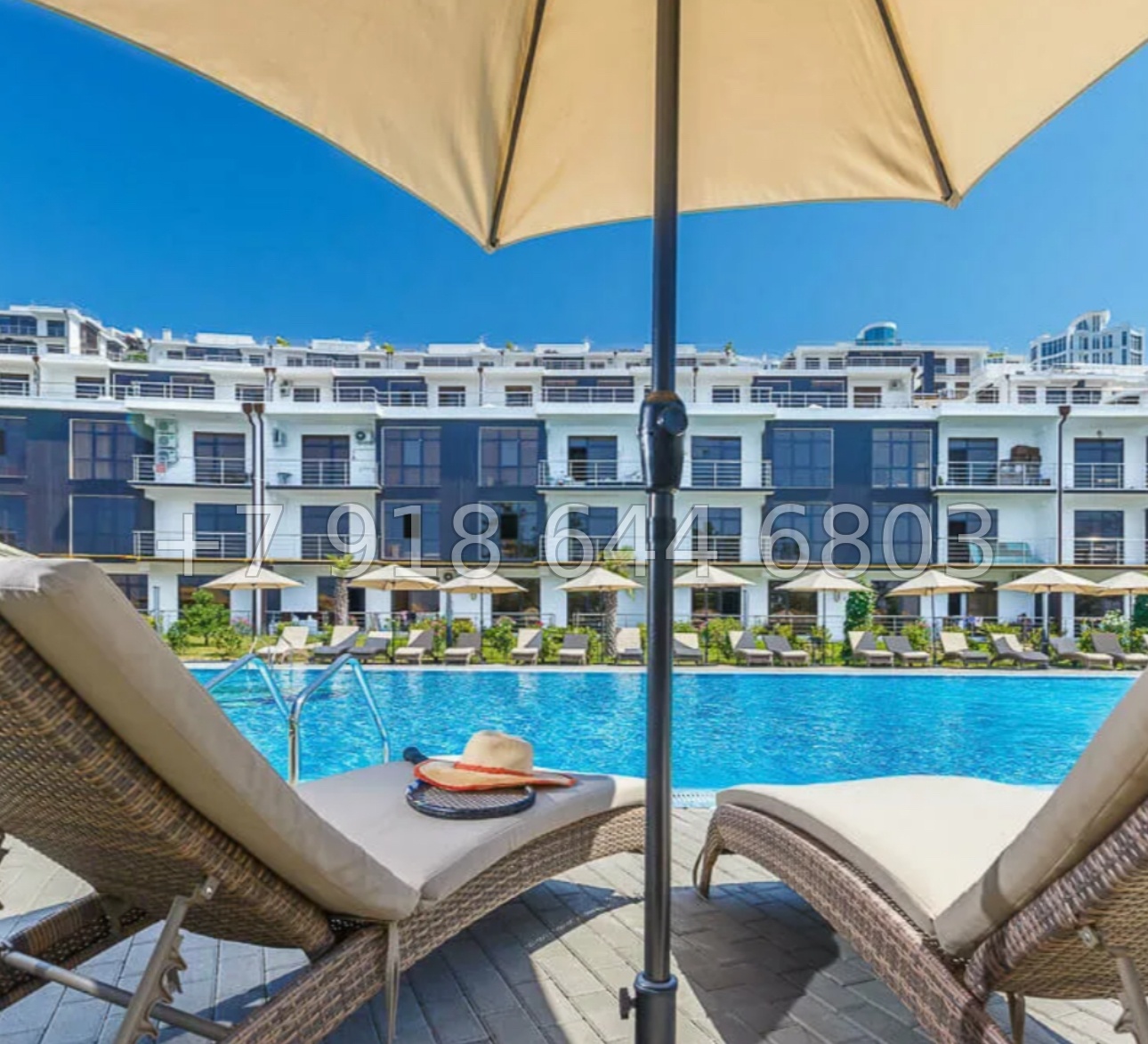 № 477 р. Квартира с видом на море в Сочи и с бассейном  - миниатюра 9