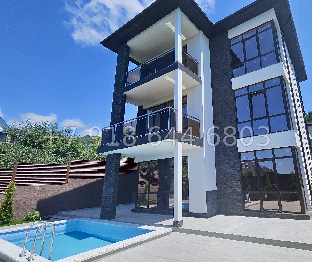 № 83 Б. Три дома с бассейном на выбор в Адлере  - миниатюра 4