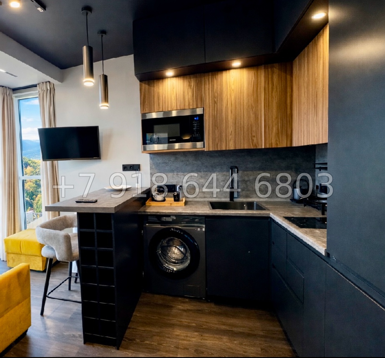 № 153 р. Однокомнатная квартира в ЖК Сочи Парк. Редкая планировка  - миниатюра 7