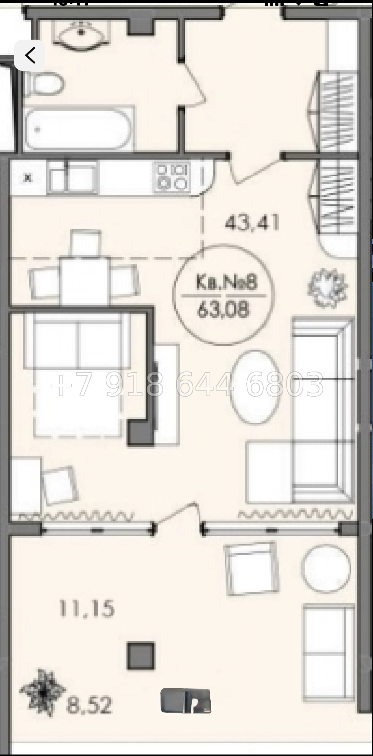 № 35 г. Квартира с видом на море в Ялте  - миниатюра 6