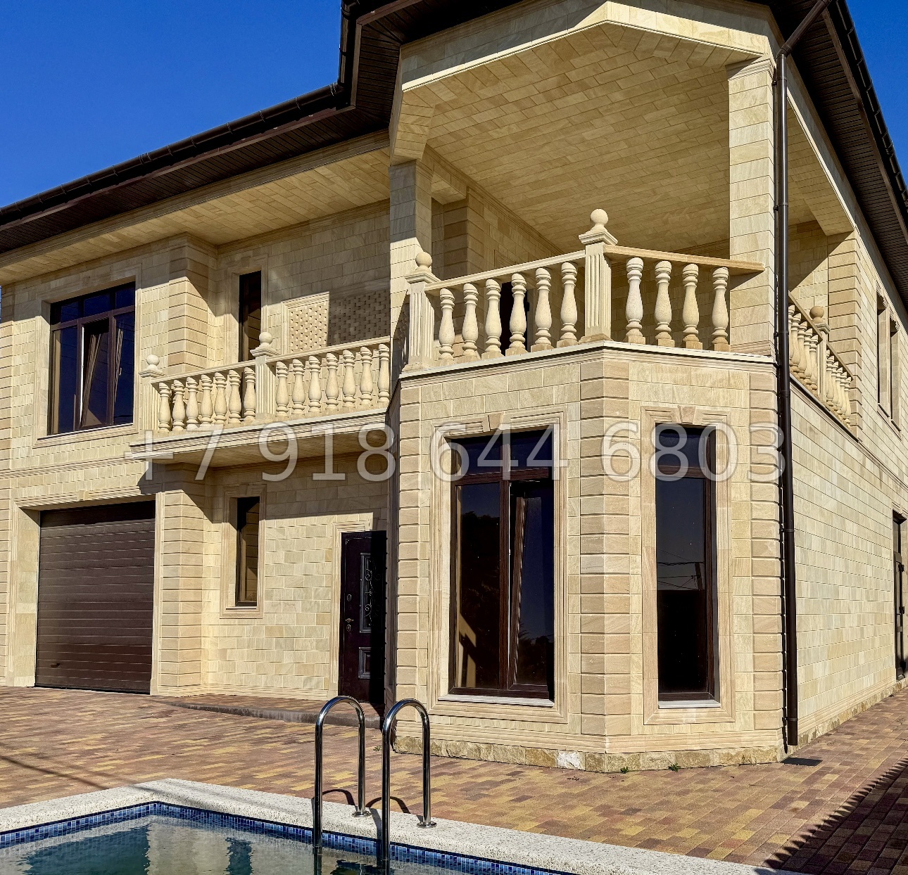 № 68 Б. Дома с бассейном из дагестанского камня в Адлере  - миниатюра 5