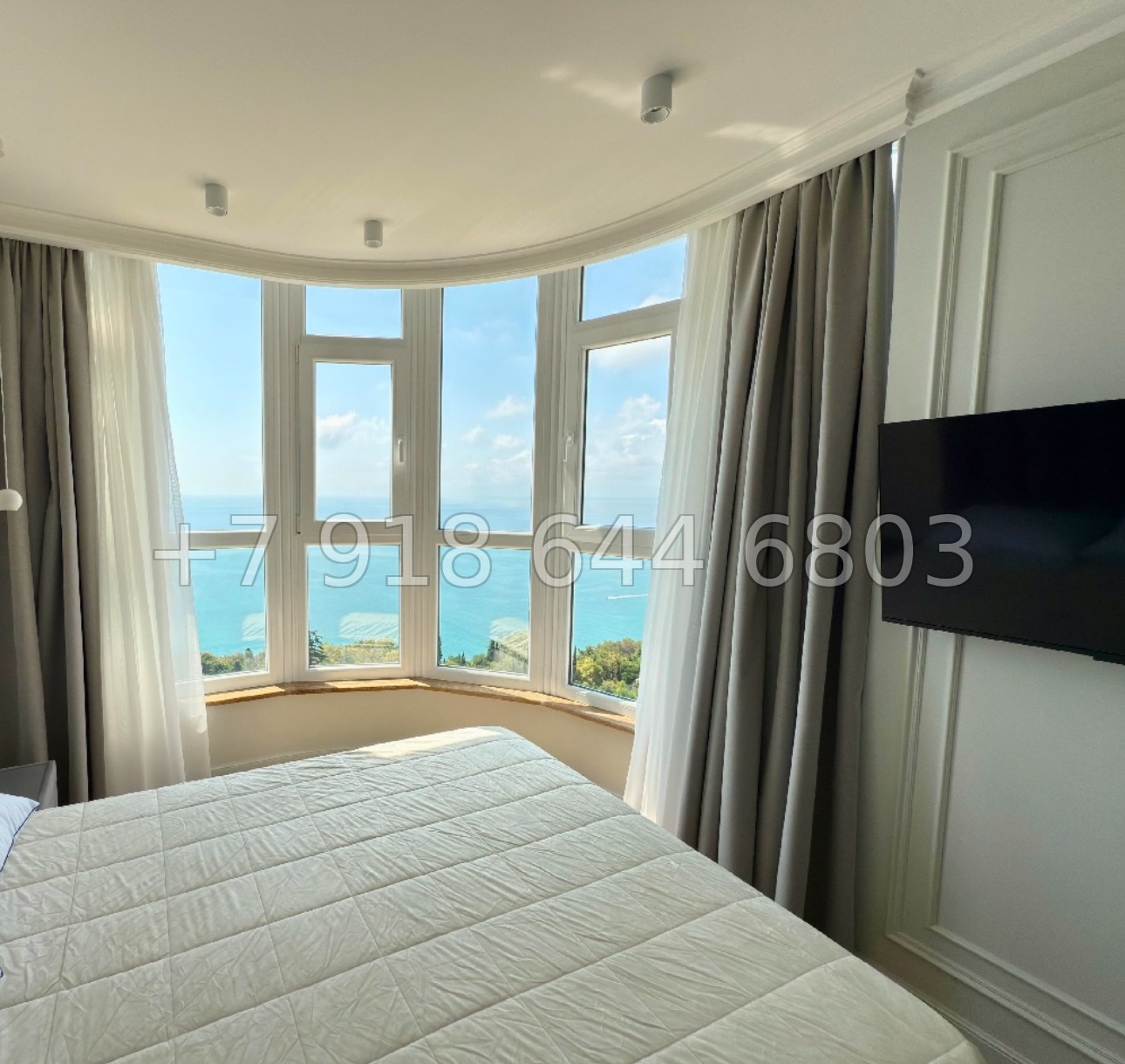 № 576 р. Двухкомнатная квартира с прямым видом на море в городе Сочи  - миниатюра 18