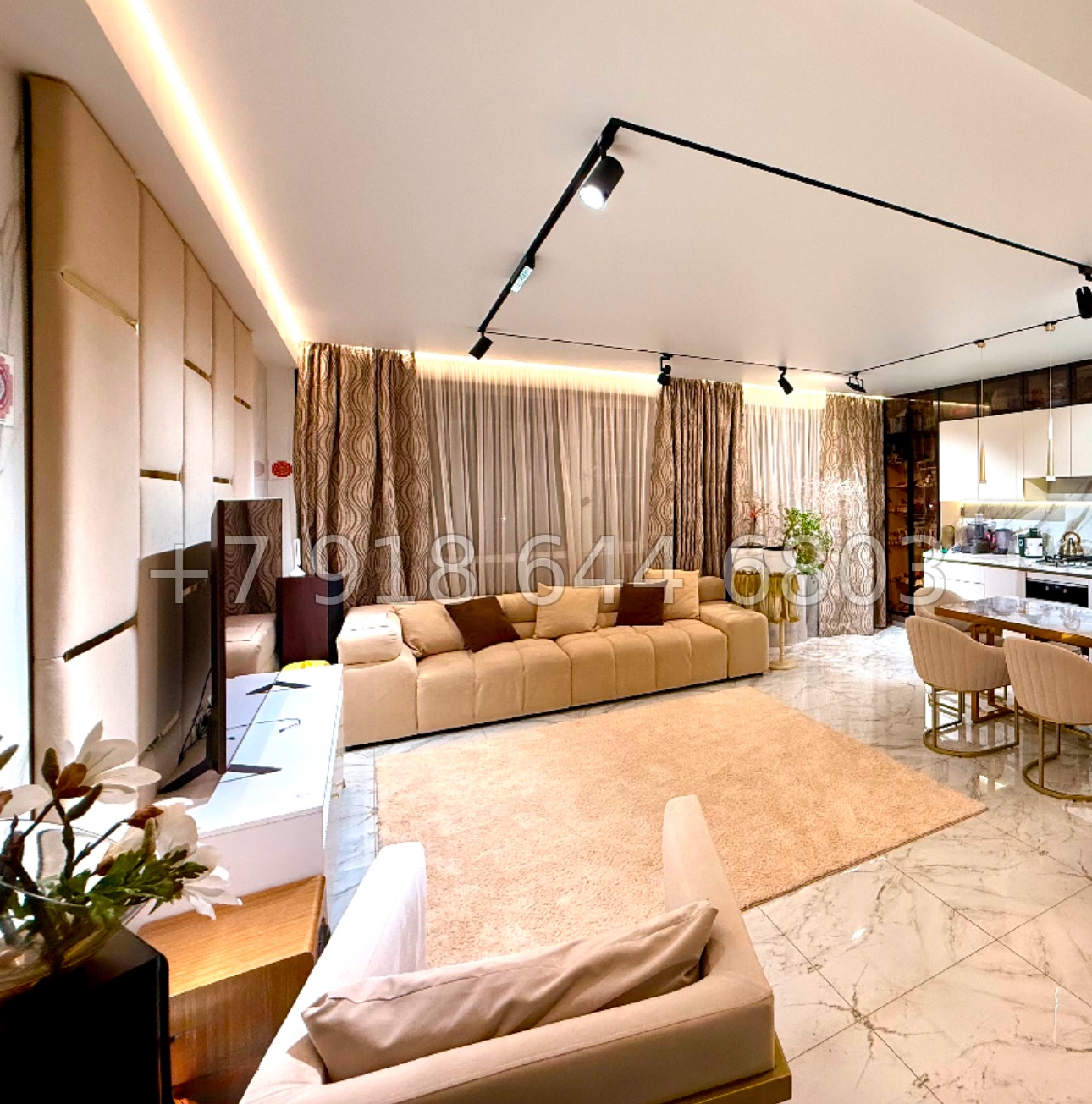 № 220 р. Трёхкомнатная Квартира в Адлере ЖК Кристалл  - миниатюра 8