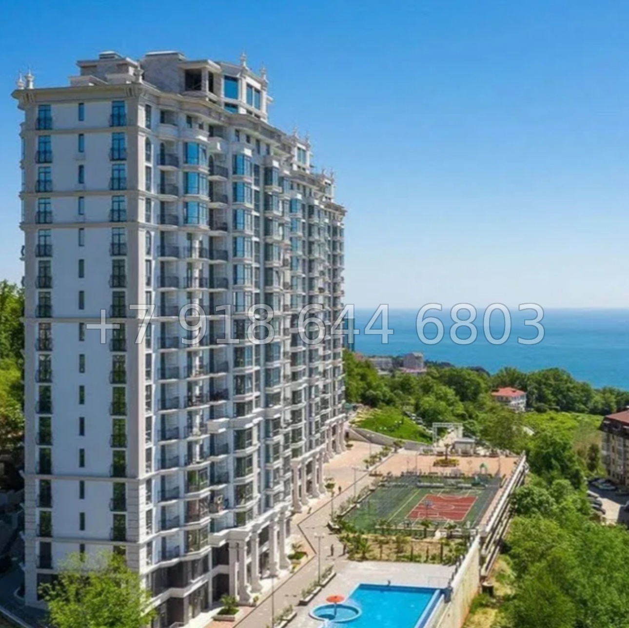 № 333 р. Квартира с прекрасным видом на море в Сочи ЖК Меркато  - миниатюра 27