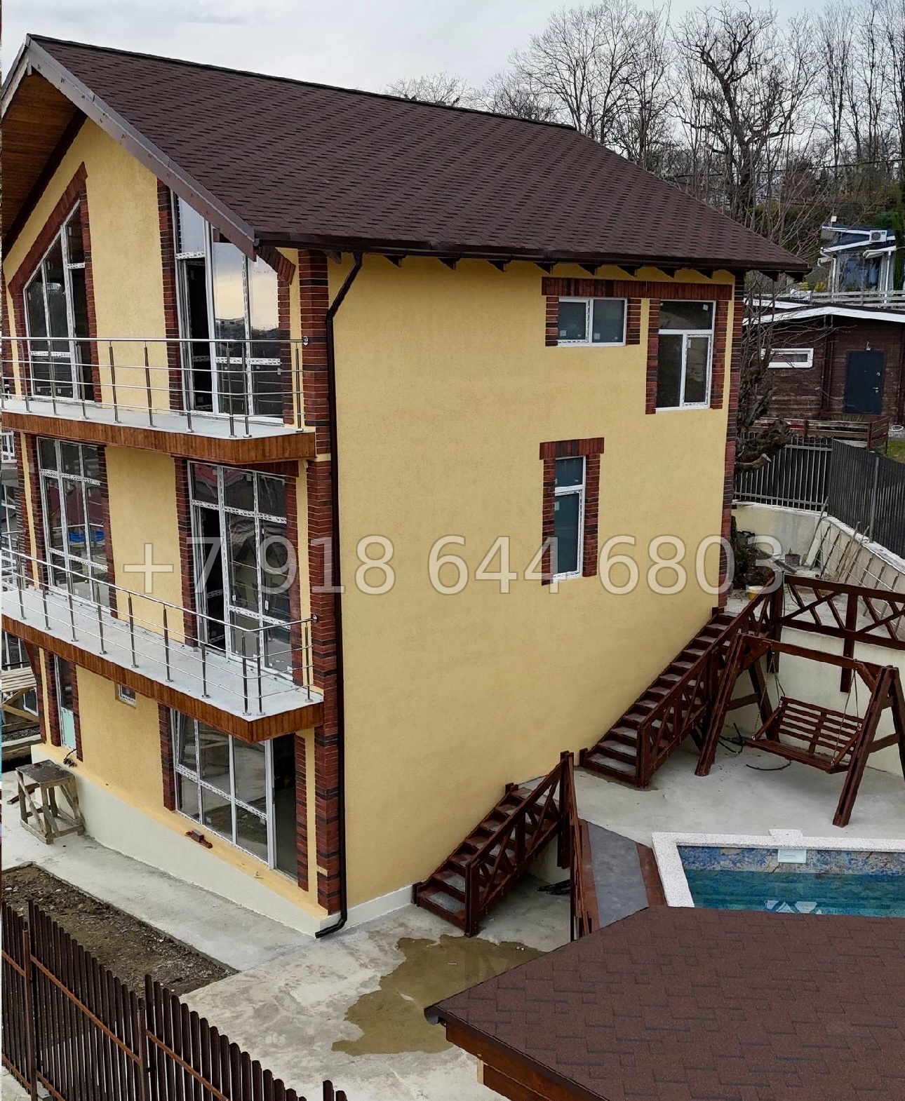 № 72А. Дом с бассейном в Адлере  - миниатюра 9