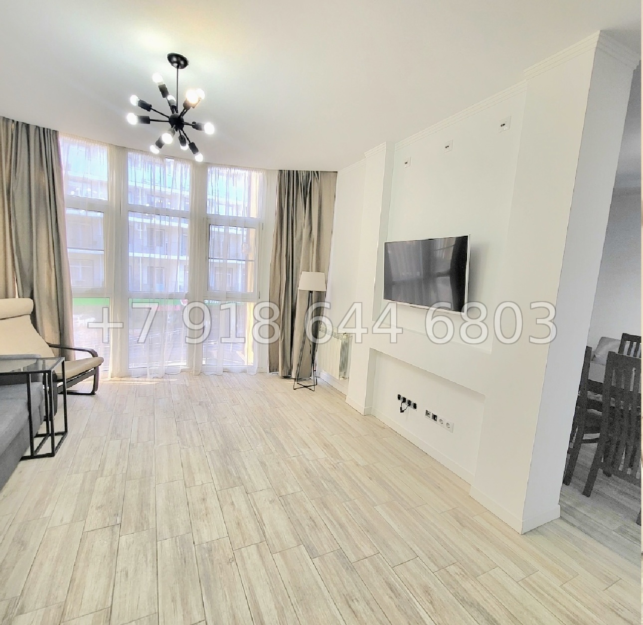 № 432 р. Трёхкомнатная На море в Адлере квартира  - миниатюра 3