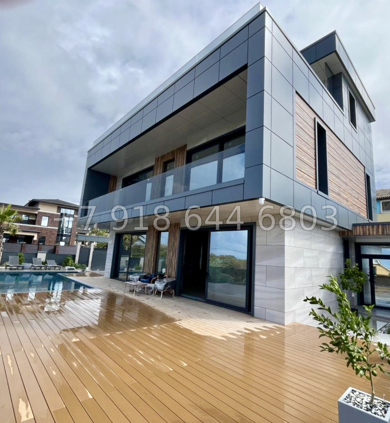 № 32 М. Современный коттедж с бассейном в Адлере  - миниатюра 4