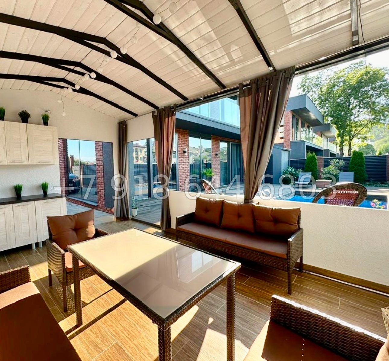 № 222 Б. Дом с хорошим ремонтом и бассейном в Адлере  - миниатюра 3