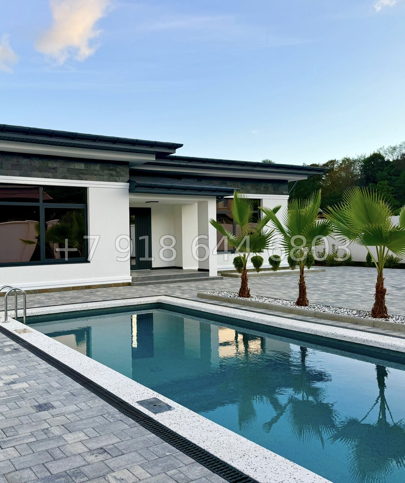 № 9 Б. Одноэтажный дом с бассейном в Адлере  - миниатюра 1