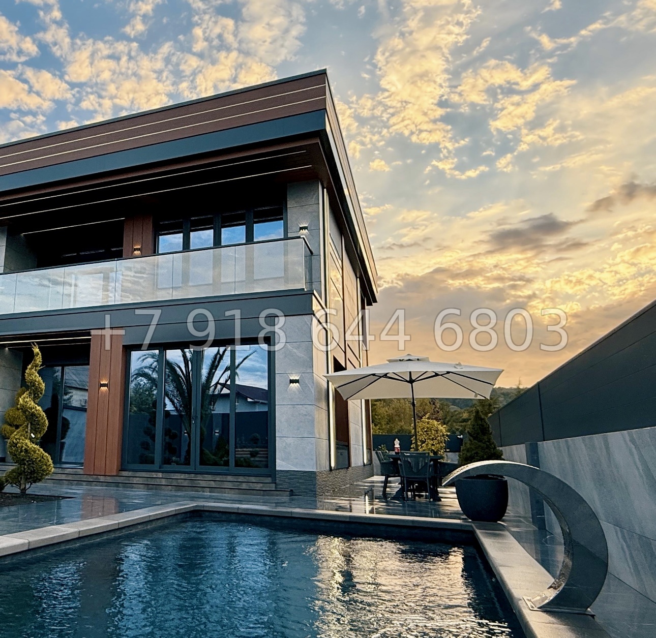 № 63 Б. Красивый дом с бассейном в Адлере  - миниатюра 19