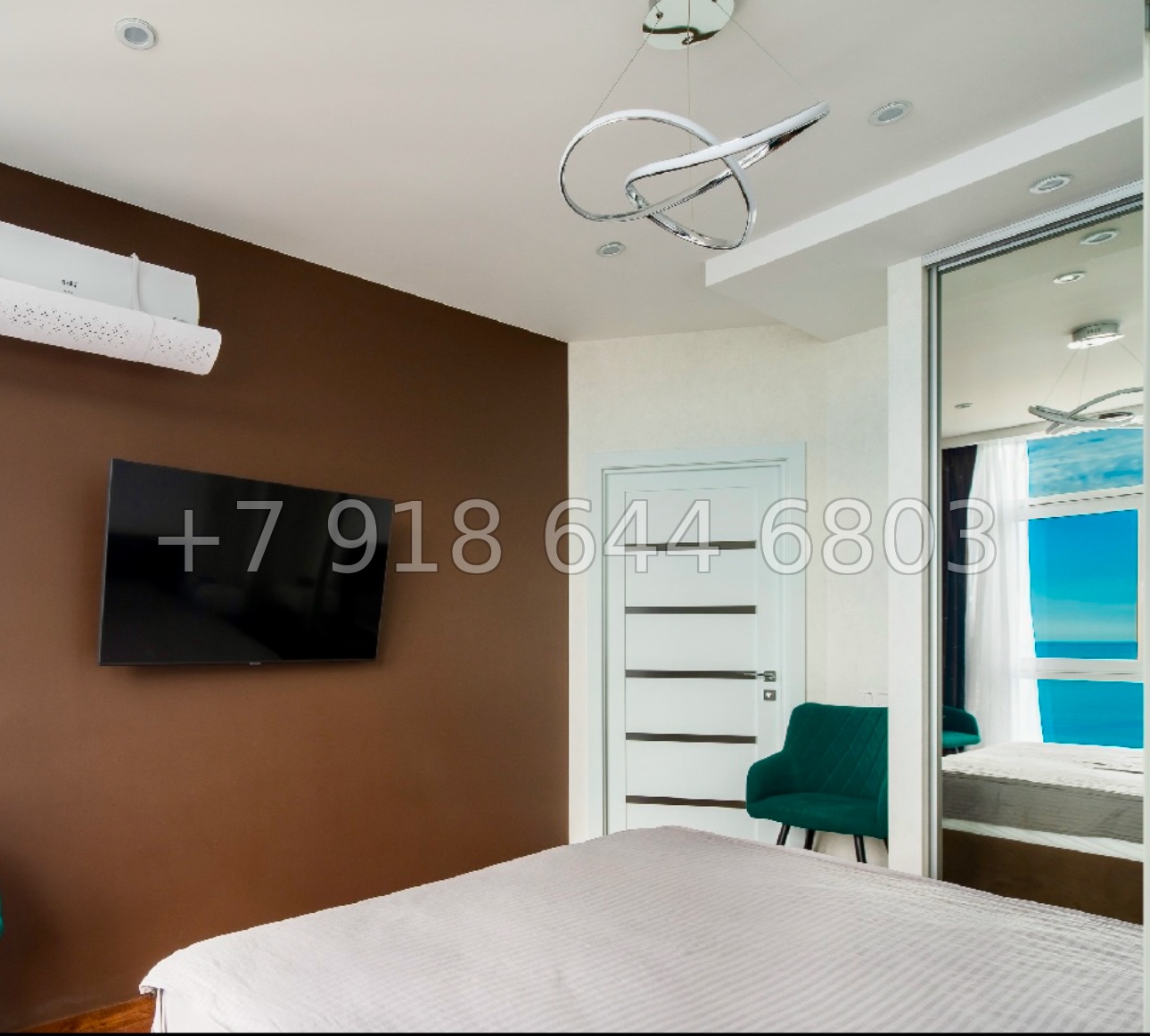 № 477 р. Квартира с видом на море в Сочи и с бассейном  - миниатюра 22