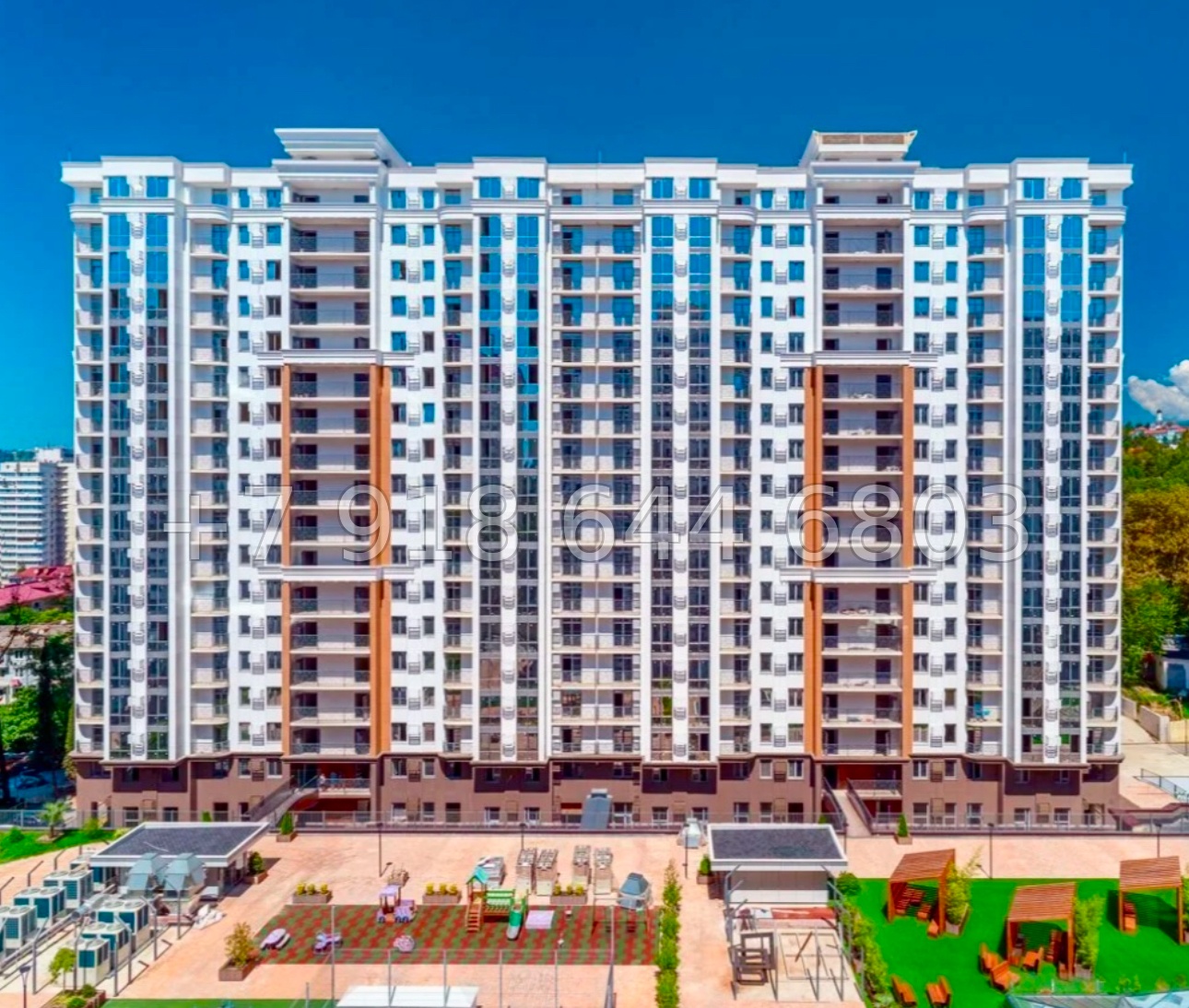 № 45р. Двухкомнатная Квартира в популярном Жилом Комплексе в центре города Сочи.  - миниатюра 18