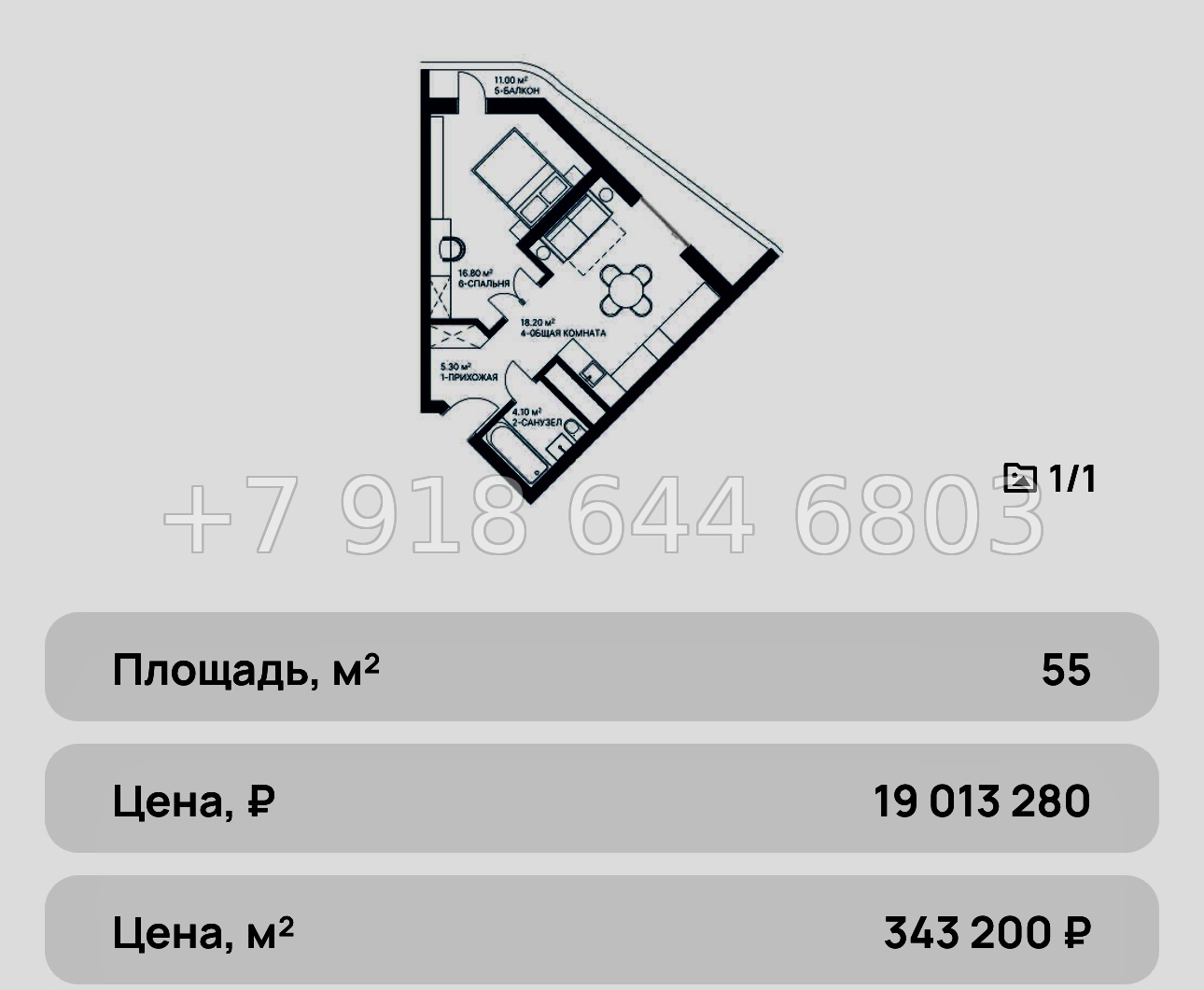 № 13 ю. АК Птица апартаменты которые растут постоянно в цене - миниатюра 47