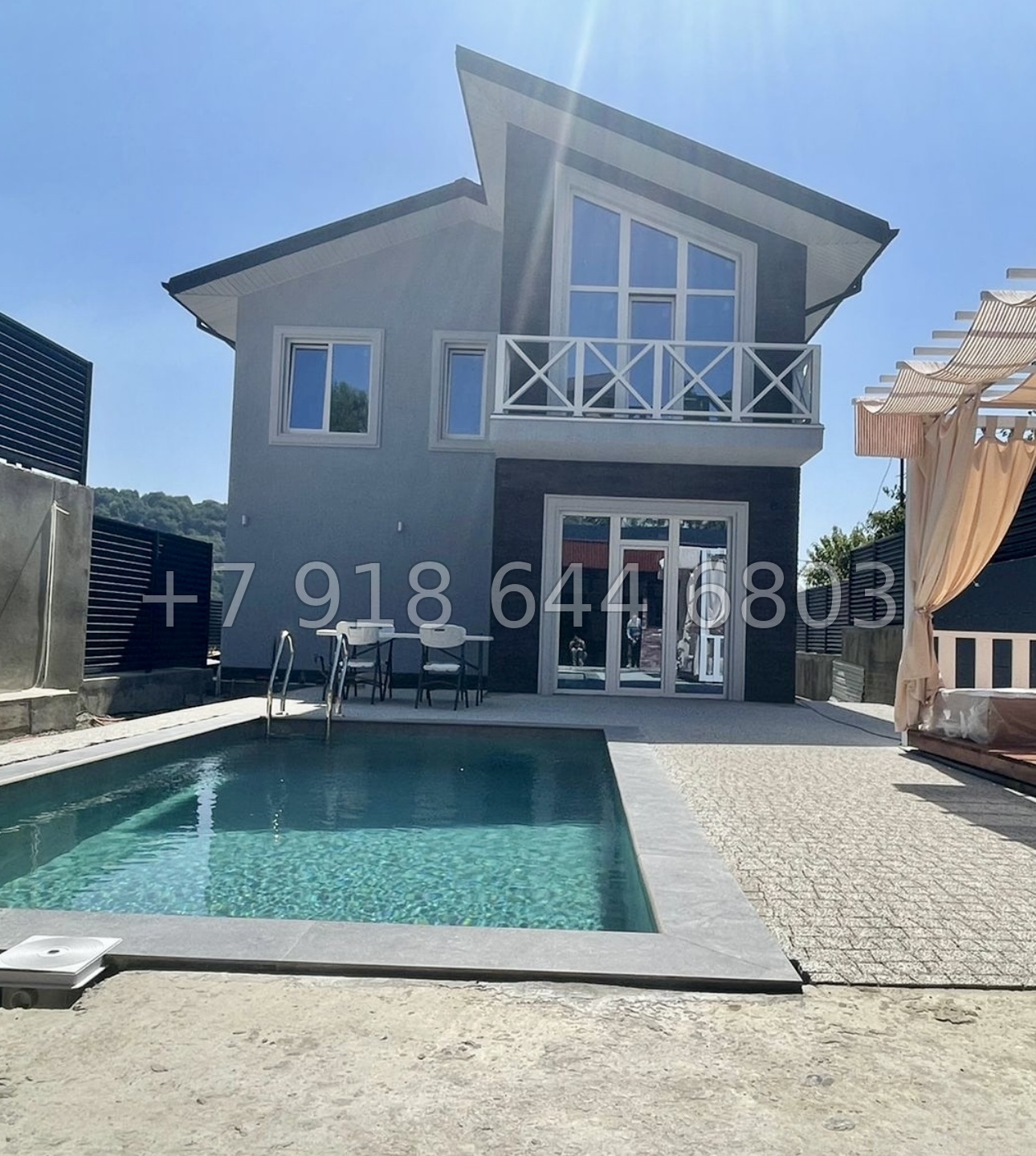 № 60 Б. Отличный дом с большим участком земли в Адлере с бассейном  - миниатюра 2