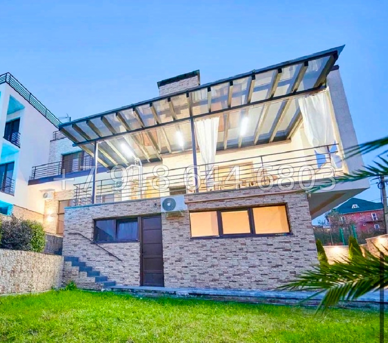 № 75в. Вилла в средиземноморском стиле в Адлере с бассейном  - миниатюра 1