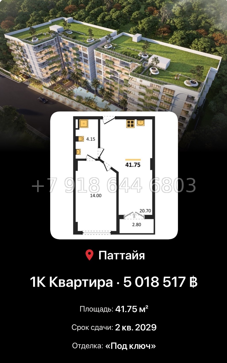 № 2. Avenue Boutique Condominium Паттайя  - миниатюра 40
