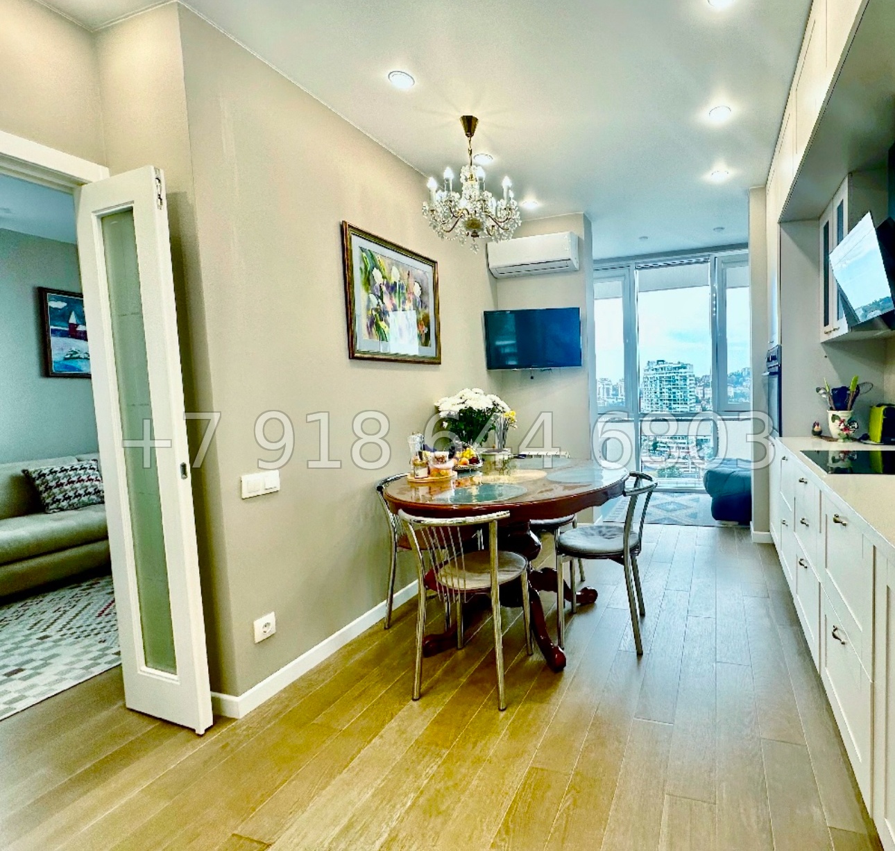 № 45р. Двухкомнатная Квартира в популярном Жилом Комплексе в центре города Сочи.  - миниатюра 6